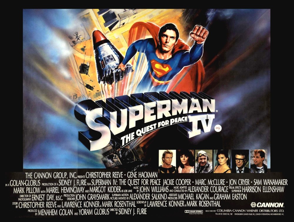 SUPERMAN 4 QUEST FOR PEACE 1987 UK Quad poster print 30x40 Christopher Reeve
