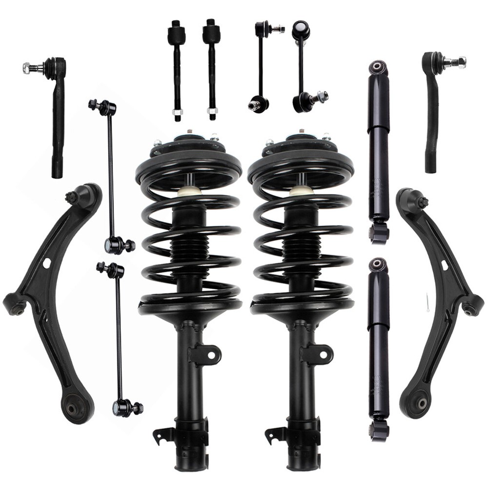 2006-2008 Honda Pilot Front Strut Rear Shock Sway Bar Tie Rod Control Arm Kit