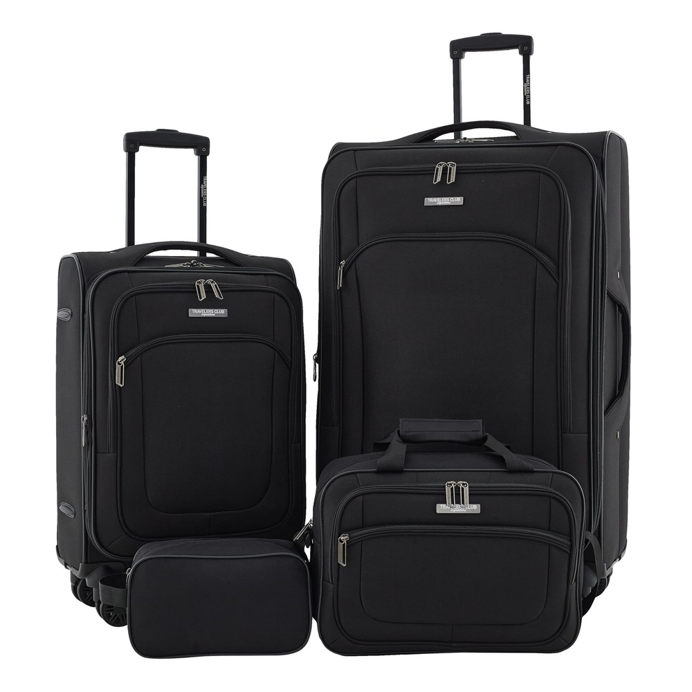Soulana Luggage & Travel, Black, 4 Piece Set
