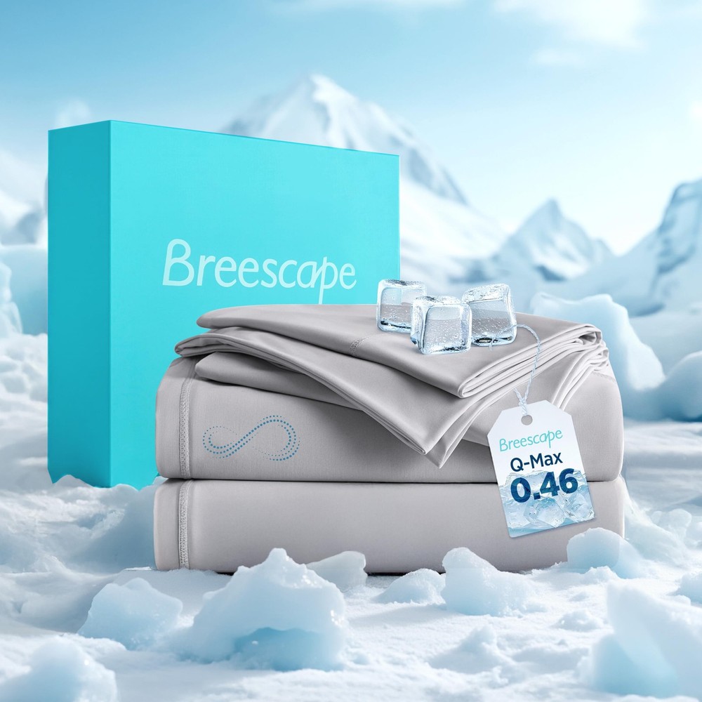 Cooling Sheet Set King Size - BlendTek™ Dry & Cool Technology for Hot Sleeper...
