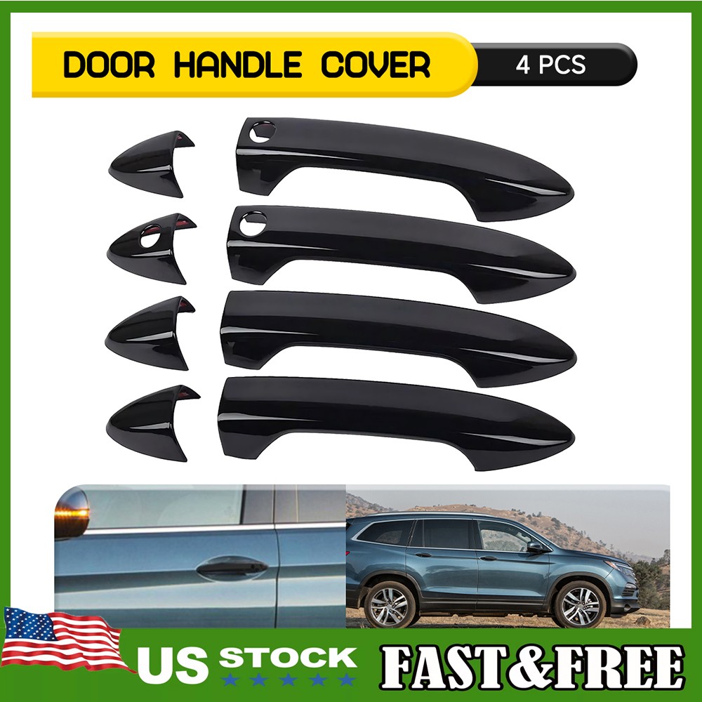 Gloss Black Door Handle Cover for 2013~2017 Honda Accord Accessories Door Handle