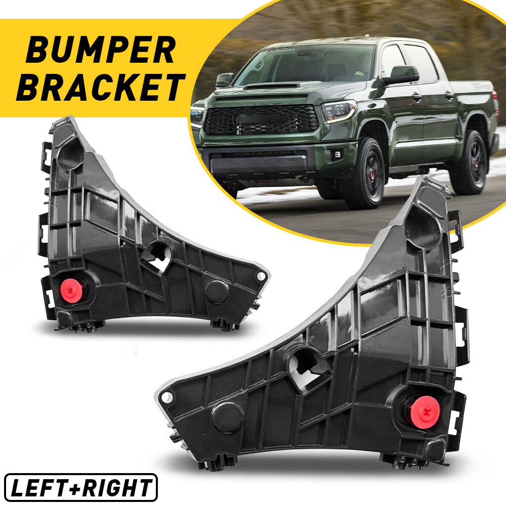 2Pcs Front Bumper Bracket Black For 2014-2021 Toyota Tundra 52116-0C110