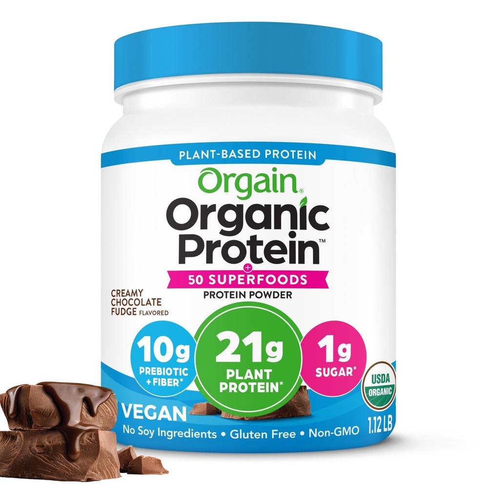 Vegan Chocolate Protein Powder with 50 Superfoods - 21g Plant Protein Shake