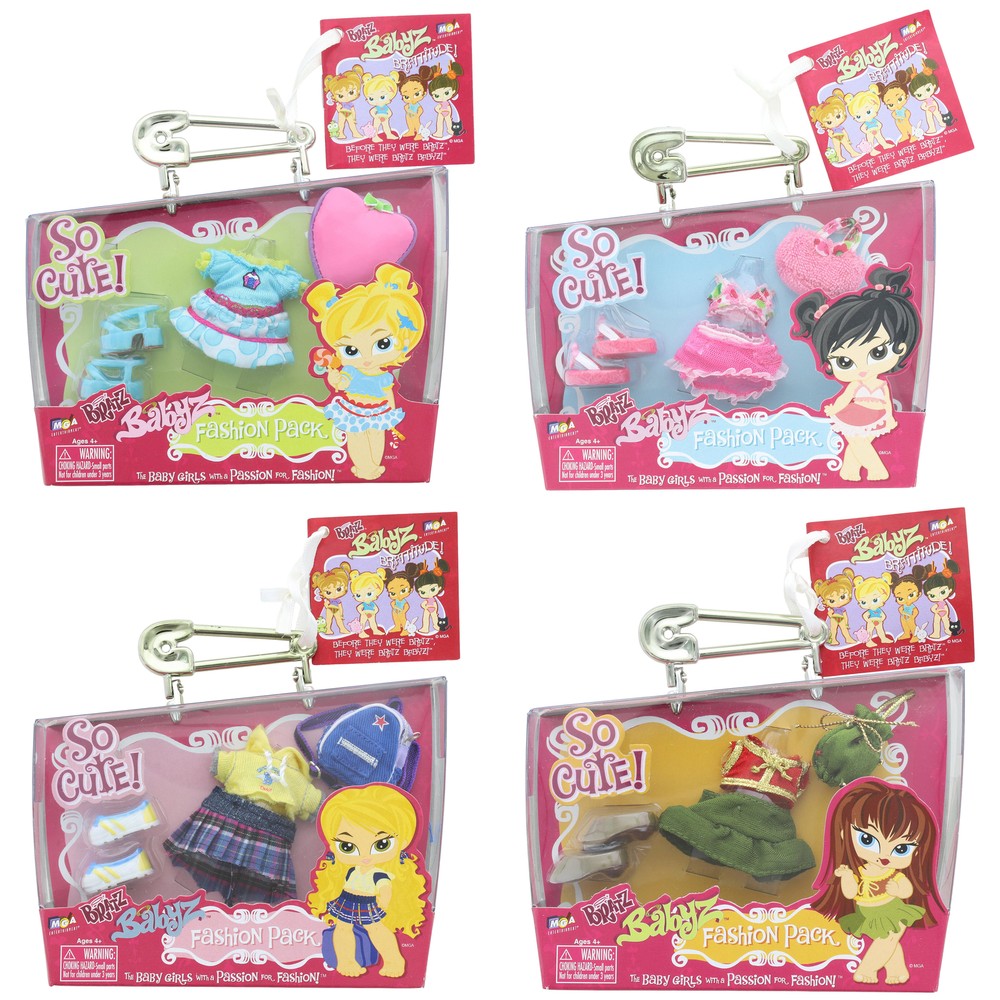 Bratz Babyz 4-Pack Fashion Set for School Spring Break Pajama Party Genie Magic-image