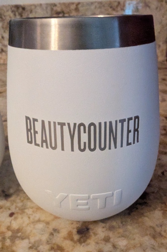 Yeti BeautyCounter 16oz Stainless Steel Wine Glass Mug 2-Pack No Lid