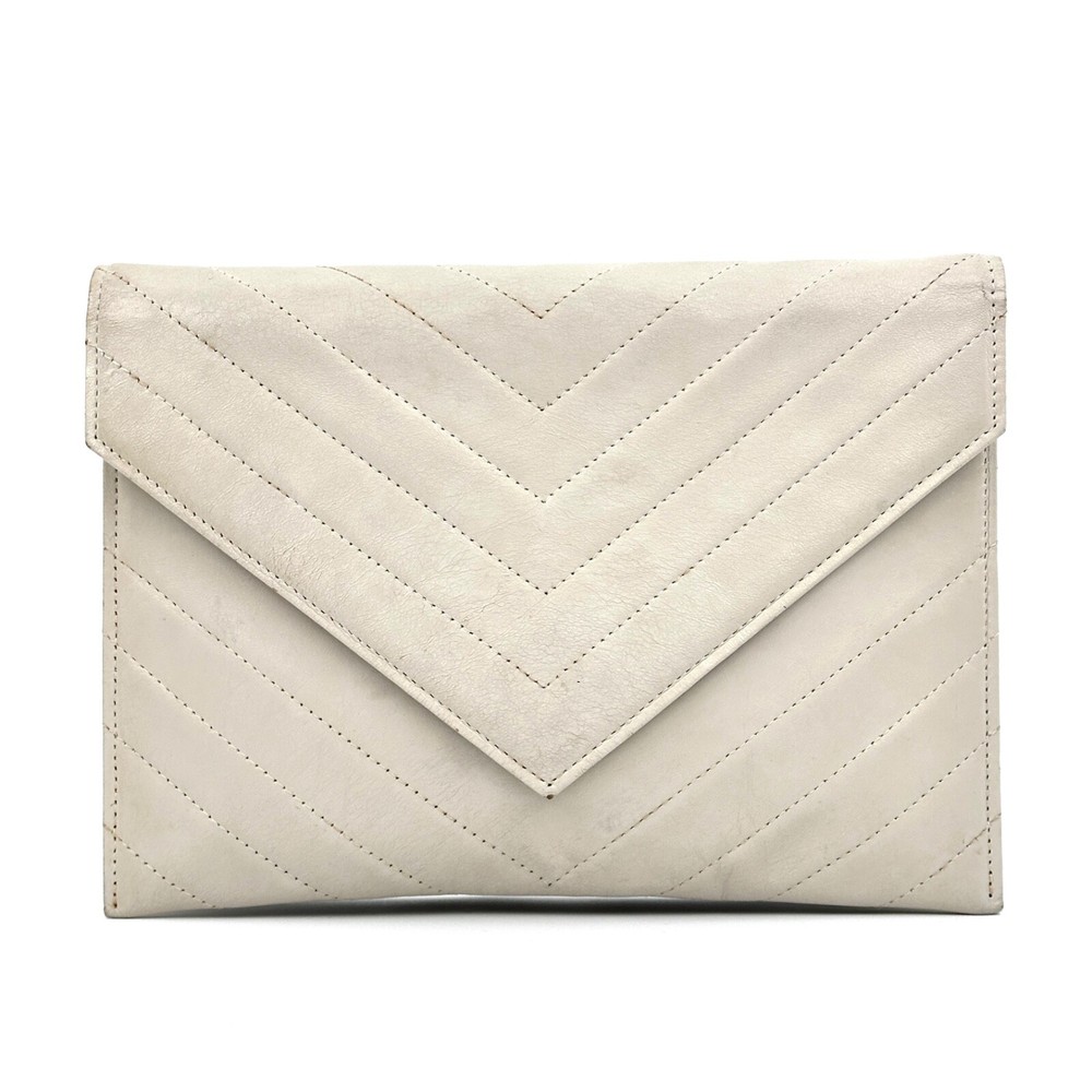 YSL Yves Saint Laurent Matelasse Quilted Clutch Handbag Preowned