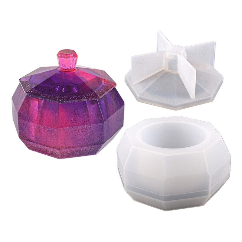 2-Piece Epoxy Resin Candy Shape Storage Bottle Molds for Art DIY