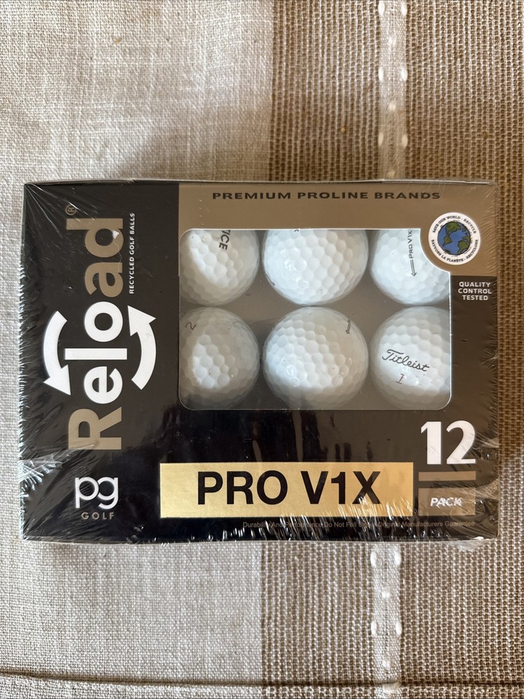 Reload PROV1X Recycled Golf Balls Titleist 12 Pack Sealed NEW Sealed Prov1