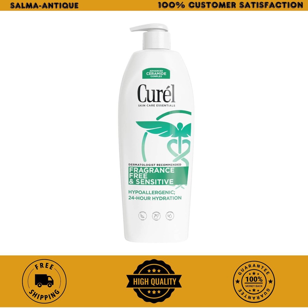 Curel Fragrance Free Comforting Body Lotion, Unscented Dry Skin Moisturizer for