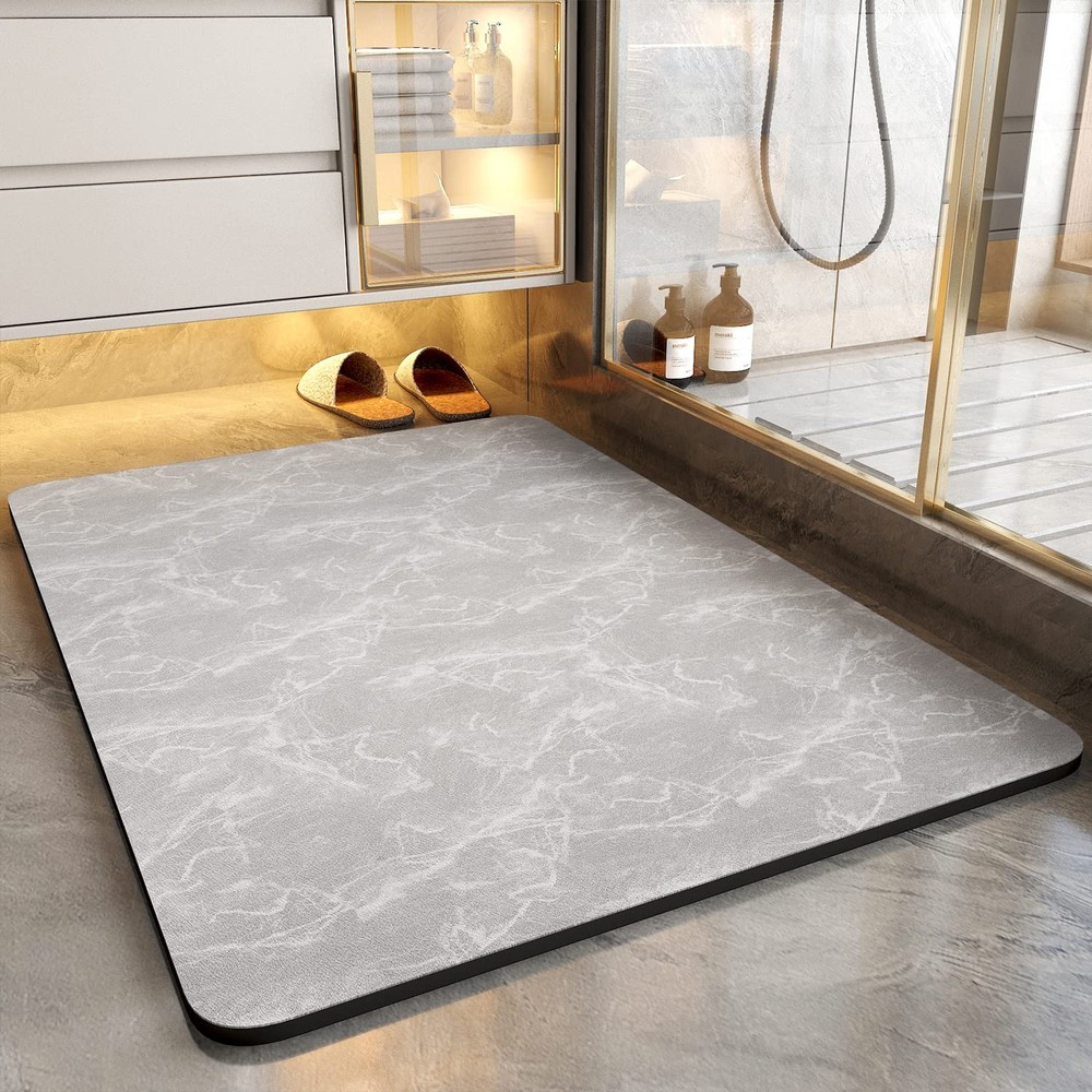 Absorbent Non-Slip Quick-Dry Bath Mat with Stain Resistance for Bathrooms