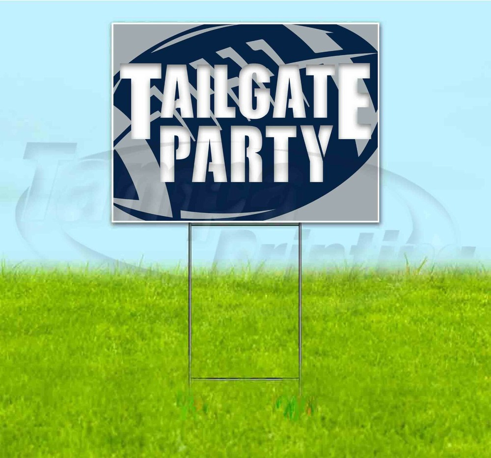 TAILGATE PARTY COLTS 18x24 Yard Sign WITH STAKE Corrugated Bandit USA FOOTBALL