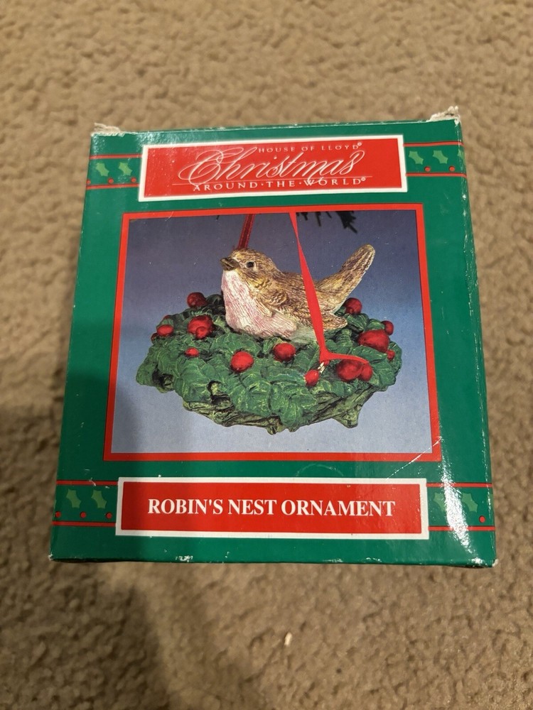 Vintage House Of Lloyd Christmas Around The World “Robins Nest Ornament”