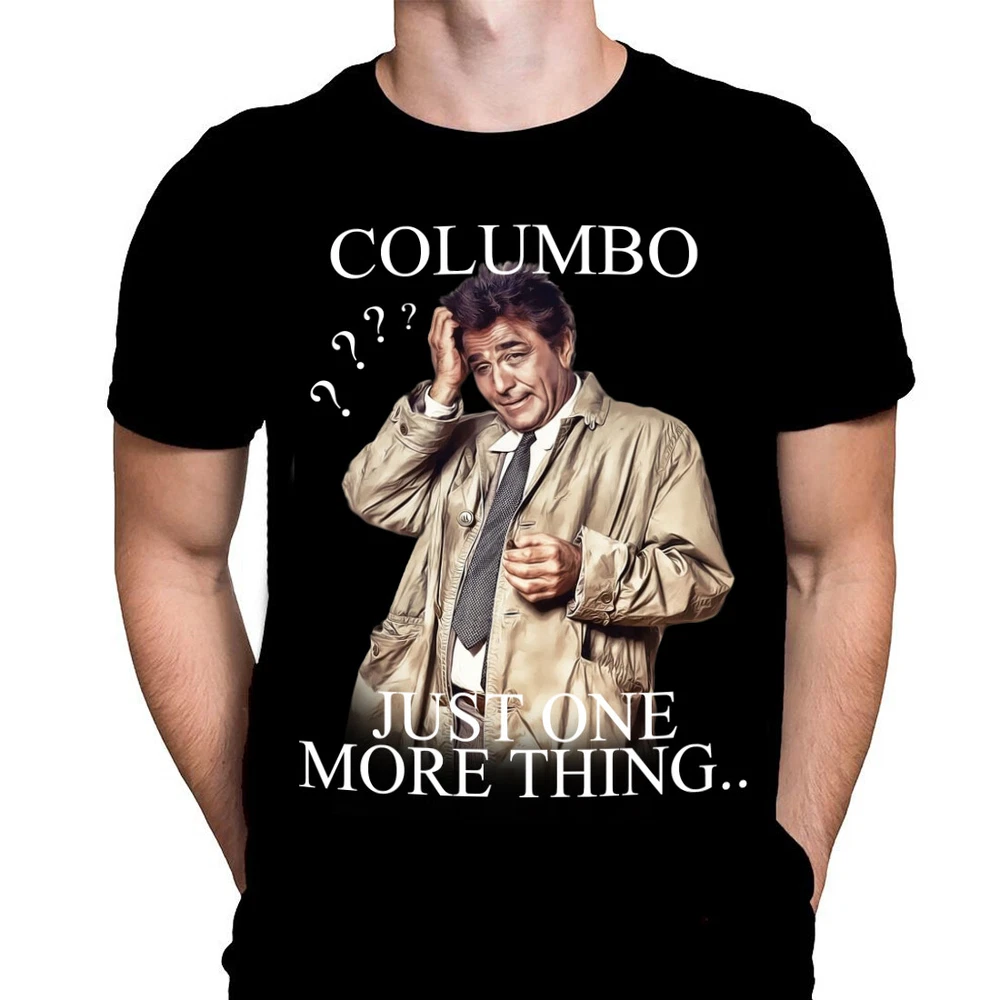 COLUMBO - Black T-Shirt - Sizes S - 4XL - TV Show Artwork / Detective