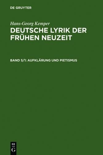 Hans-Georg Kemper Aufklärung Und Pietismus (Hardback)