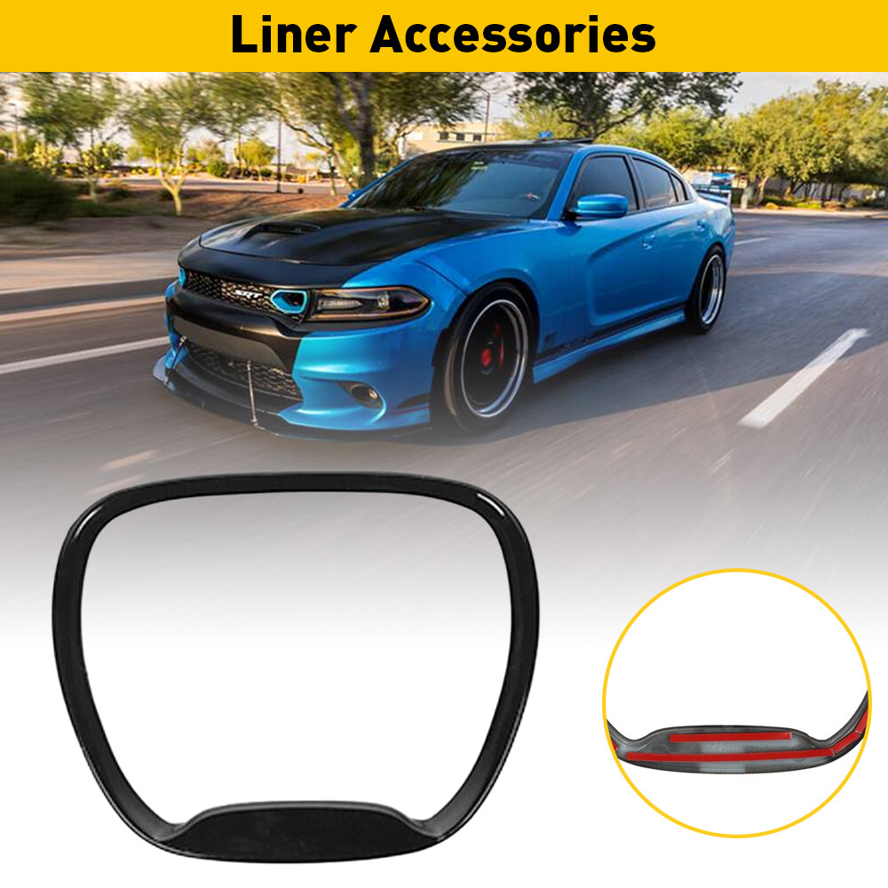 Car Steering Wheel Trim Cover Ring Decor Black For Dodge Challenger/Charger 15+