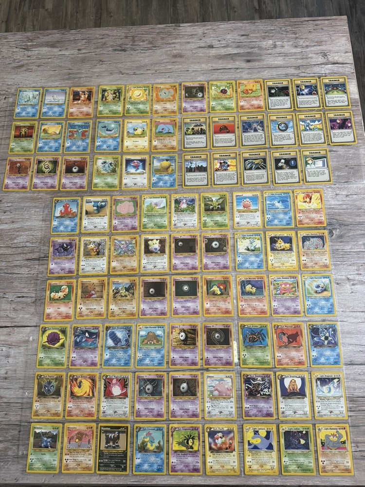 NM 2002 Pokemon Cards NEO DESTINY 100% COMPLETE  Non  Holo Inc Rares !