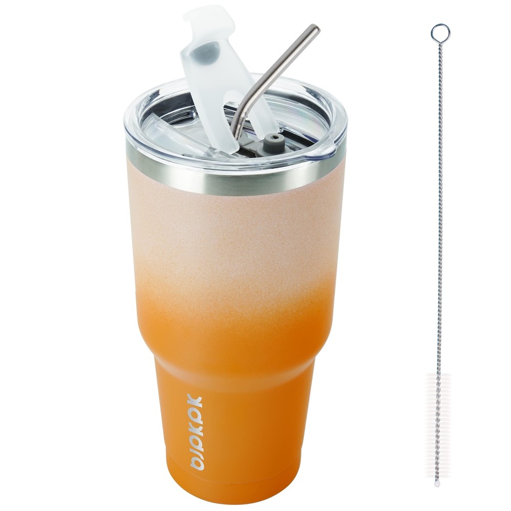 30oz Stainless Steel Vacuum Insulated Tumbler Set Double Wall Travel Mug Coff...