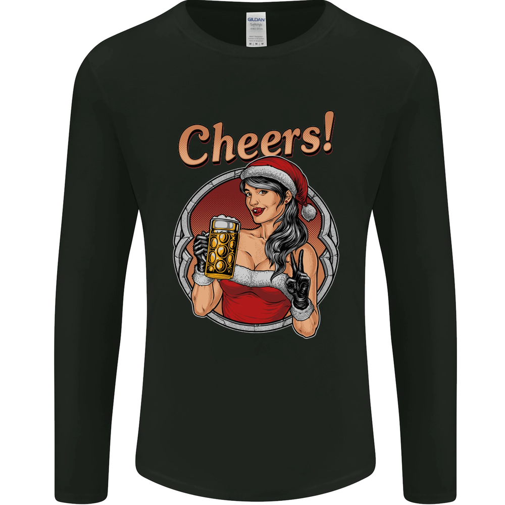 Christmas Sexy Santa Clause Xmas Mens Long Sleeve T-Shirt