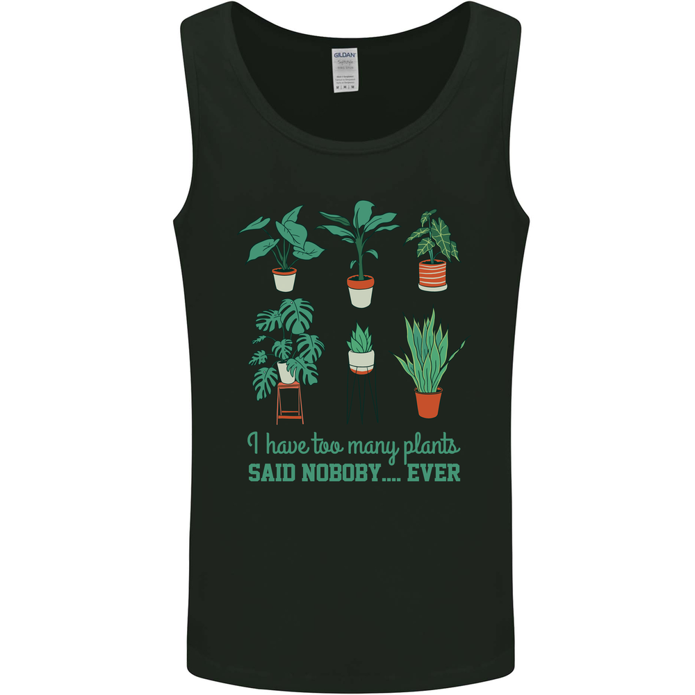 Too Many Plants Funny Gardening Gardener Mens Vest Tank Top