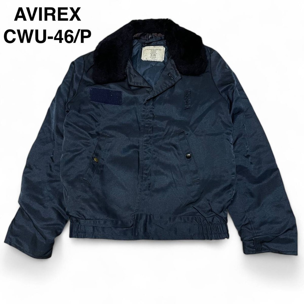 Avirex Cwu-46/P Flight Jacket Military Navy Vintage Clothing Police Boa Men'S 38
