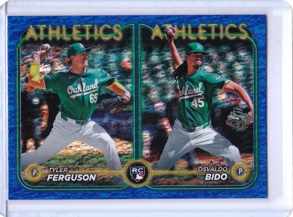 2024 Topps Update Series - Rookie Combo Blue Holo Foilboard #US69 Osvaldo Bido, Tyler Ferguson /999 (RC)