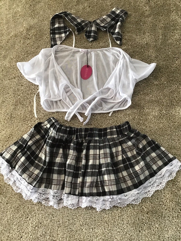 Avidlove Sexy Lingerie for Women's School Girl Role Playing Outfit Medium