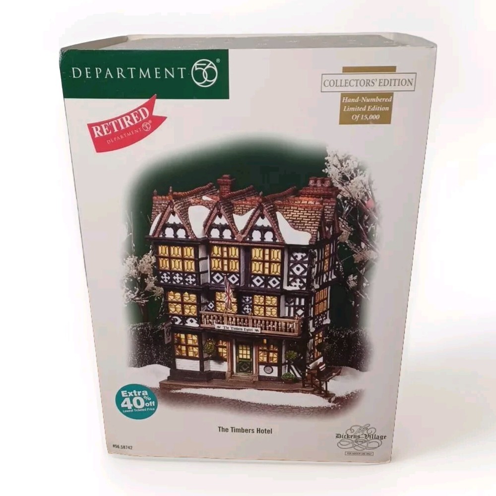 Department 56 Dickens Village The Timbers Hotel 58742 Retired New in Box