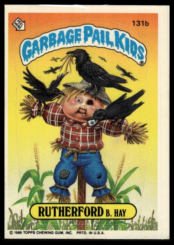 1986 Topps Garbage Pail Kids Series 4 #131b Rutherford B. Hay