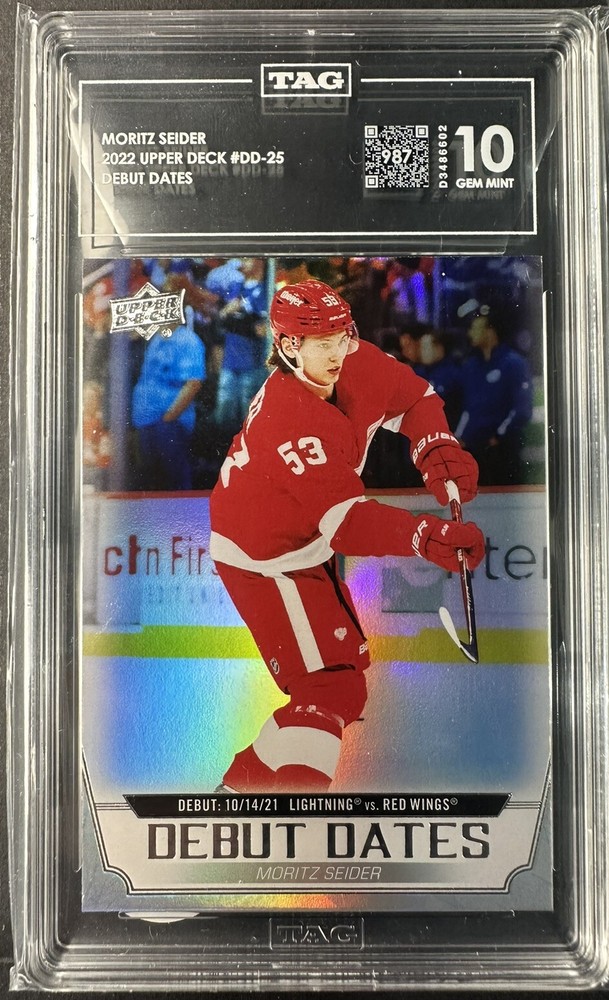 2022 Upper Deck Moritz Seider Debut Dates #DD-25 GEM MT 10