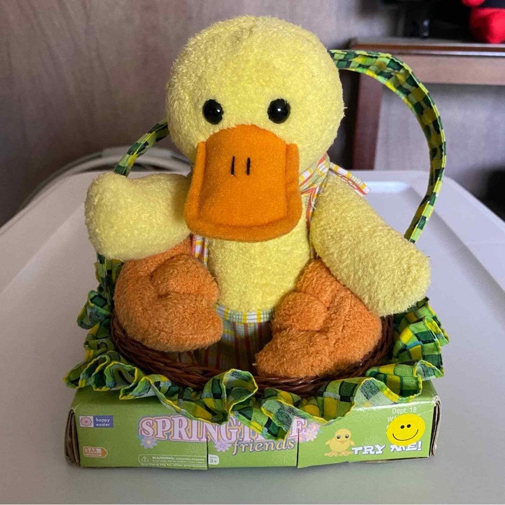 Springtime/Easter dancing duck