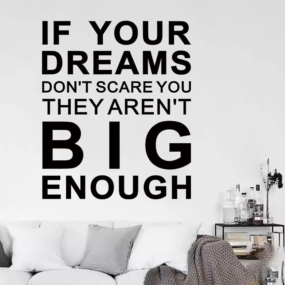 Motivational Black & White Vinyl Wall Sticker for Home Decor