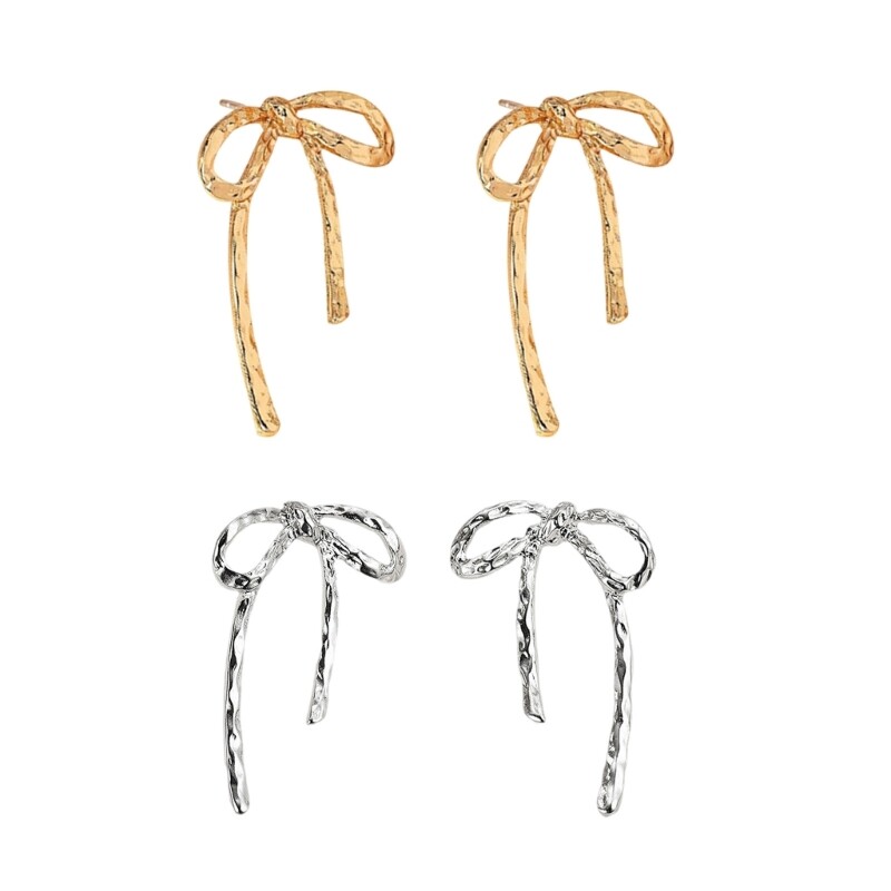 Bowknot Stud Earrings Elegant Unique Stylish Ear Pin Accessories