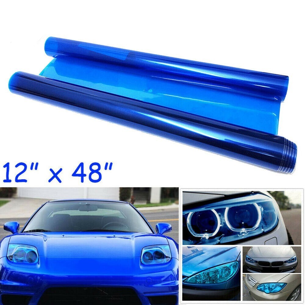 Blue Tint Vinyl Film 12X48-Headlight Taillight Fog Light Vinyl Wrap Decal
