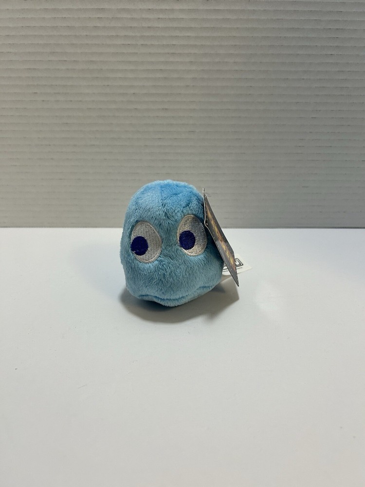NEW Pac-Man Blue Ghost Plush Toy Stuffed Doll Figure Pacman Arcade 5” NWT