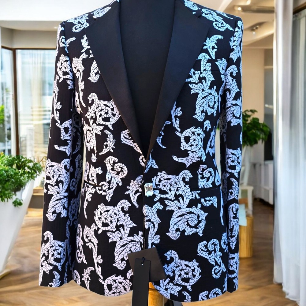 Hand-Tailored Versace Tuxedo Jacket Full Canvas Size 46IT 36R $3995