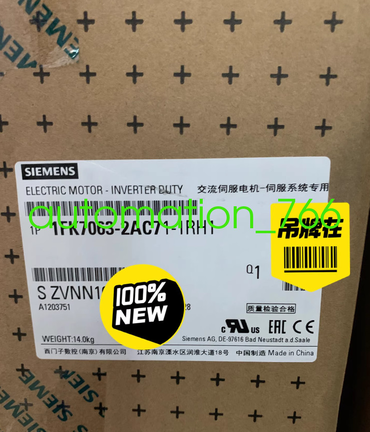 1PCS SIEMENS 1FK7063-2AC71-1RH1 NEW Servo motor shipping Via DHL or Fedex
