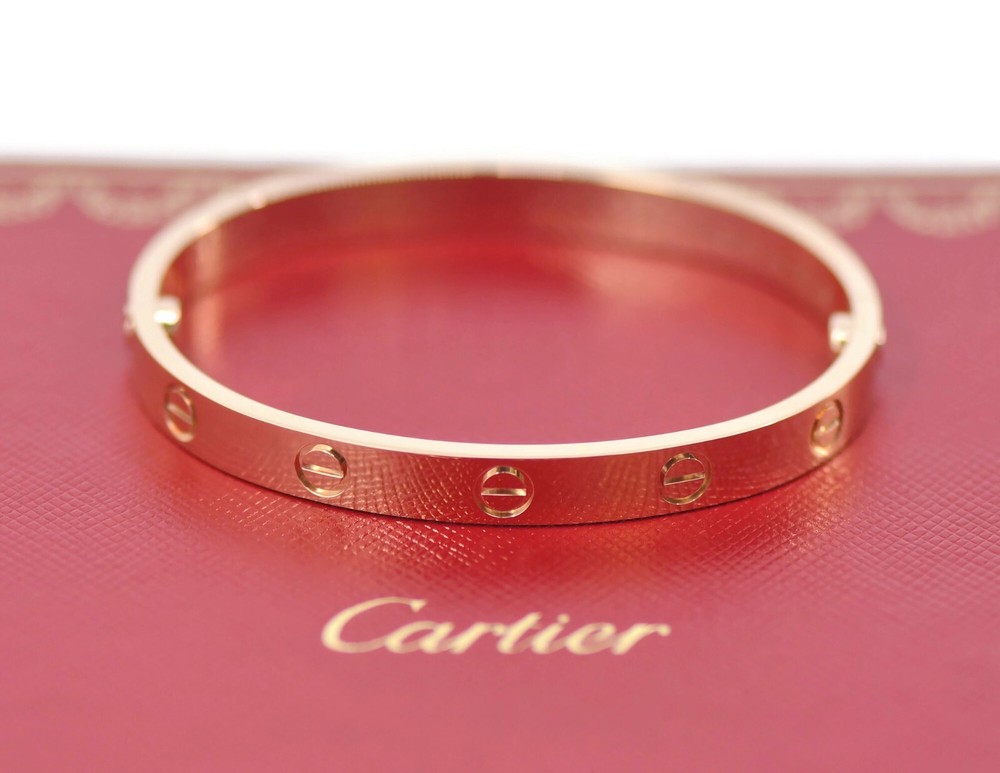 Cartier 18K Rose Gold Love Bracelet Size 16