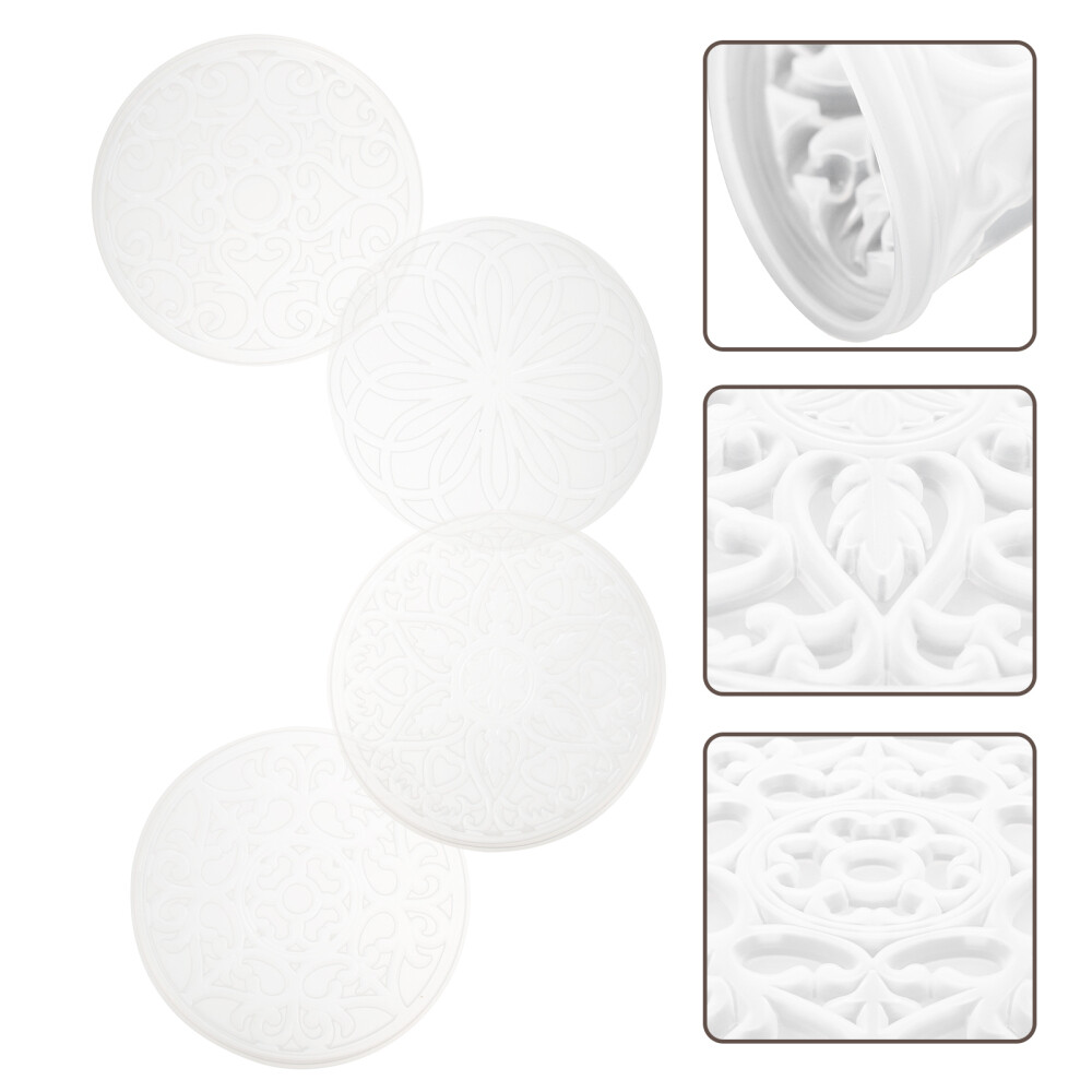 4 Pcs Coaster Silicone Mold Car Diffuser Bottles Accessories Lighters