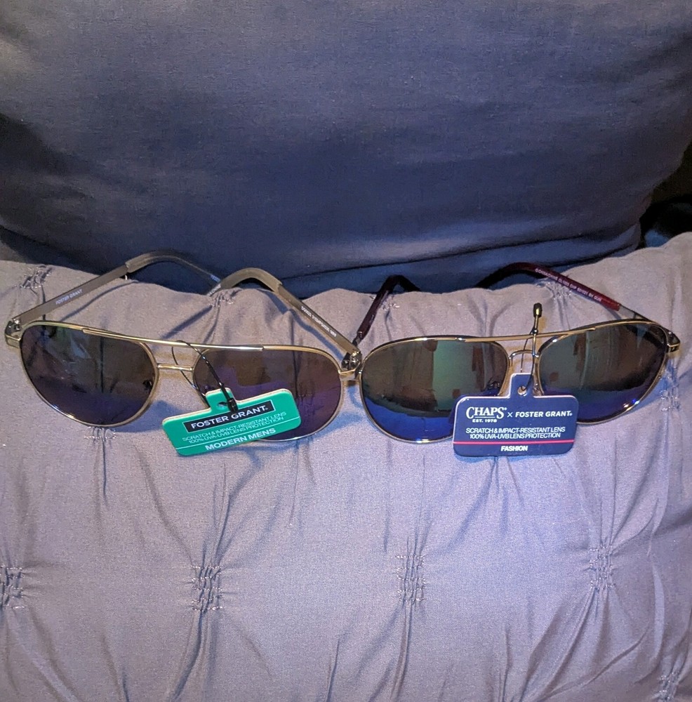 Foster Grant Men's Aviator Sunglasses Set Of 2