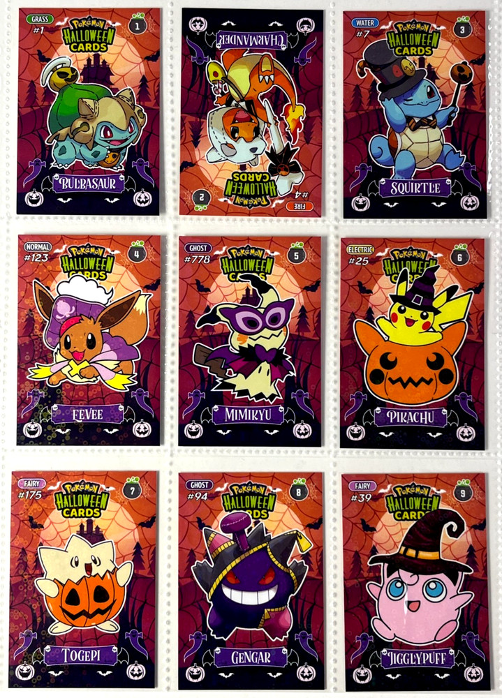 2025 POKEMON HALLOWEEN Collectoons Cards - Full Set 150/150 Peru Pikachu Poncho