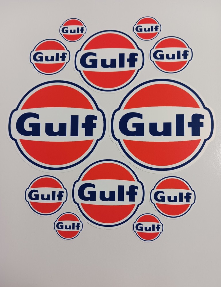 New! (12) GULF sticker pack! Free shipping!