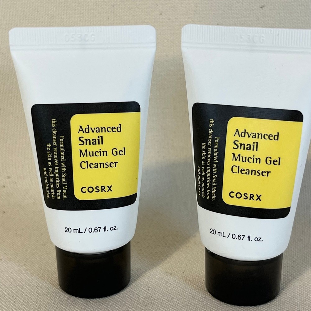 COSRX Advanced Snail Mucin Gel Cleanser Bundle of 2 - each .67 fl oz New/sealed