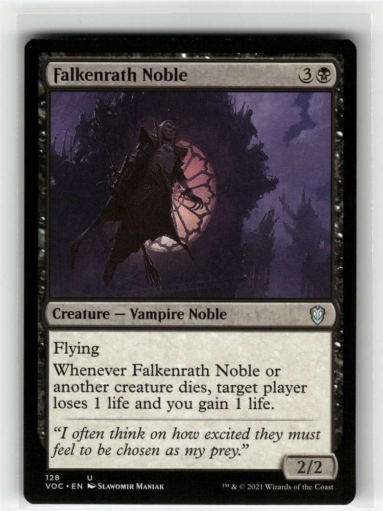 FALKENRATH NOBLE Crimson Vow Commander #128 VOC(NM+)(MTG)