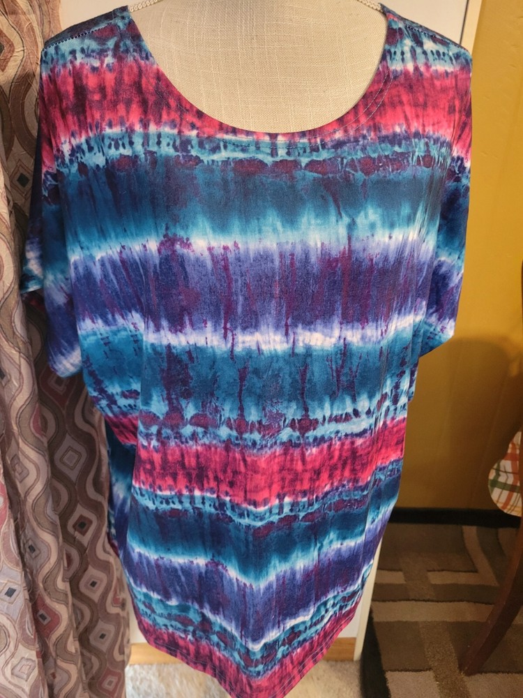 Womens Blue 5xl Style Blouse