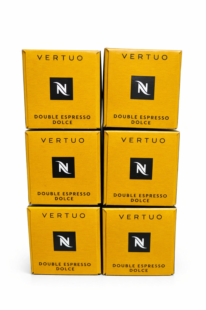 Nespresso Vertuo Double Espresso Dolce 60 Pods New 6 Sleeves