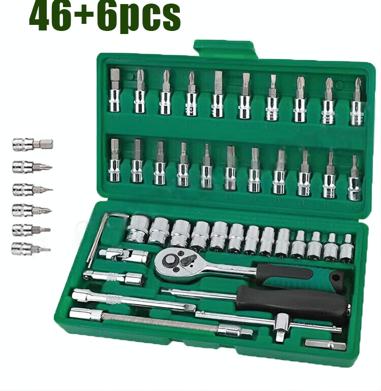 US 52 Pcs Socket Wrench Set 1/4