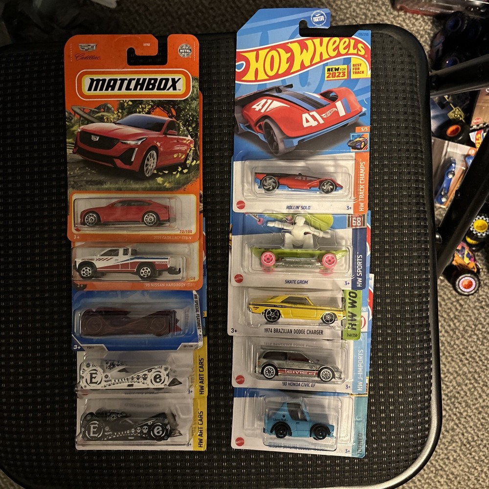 Matchbox/Hot Wheels Lot Of 10 For $12. Free Shipping/Dodge/Honda/Nissan/Cadillac