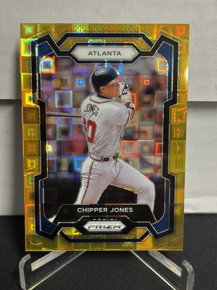 2024 Panini Prizm Baseball Chipper Jones Gold Pandora Prizm /4 SSP #15 Braves Rookie Card