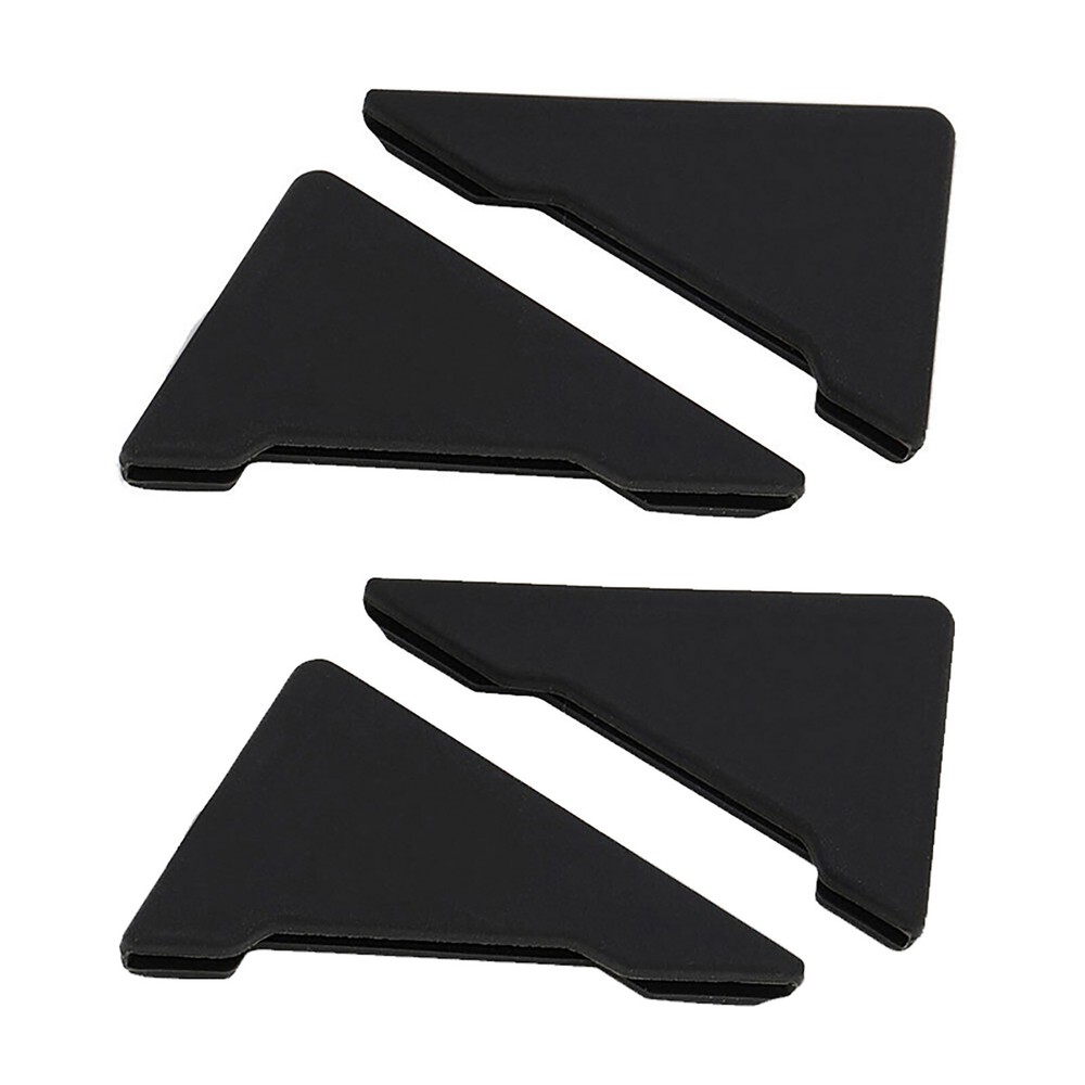 Car Door 90° Angle Corner Cover Anti-Scratch Protector Kit Accessories Black 4pc
