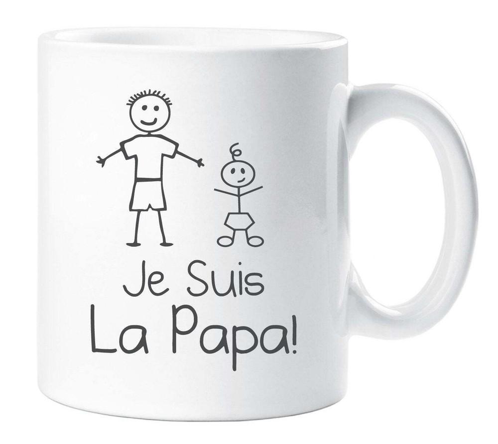 I'm The Daddy French Ceramic Mug - Je Suis La Papa Family Gift Cup